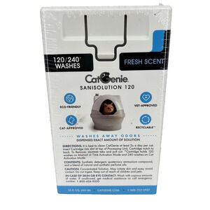 CatGenie SaniSolution 120/240 Washes Cartridge Litter Box Fresh Scent New Sealed